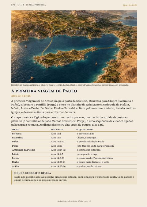 A primeira viagem de Paulo · Atos 13:4-14:28